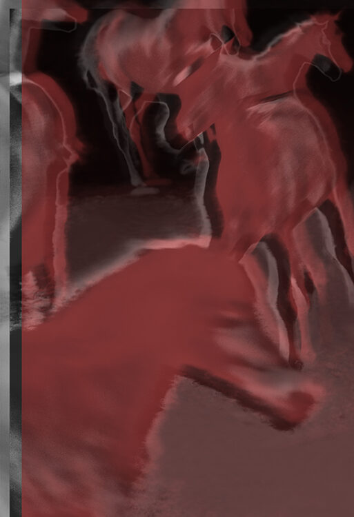 Kornkrit Jianpinidnan, VISUAL PLEASURE (Random flow of poetry) - Horse, 2015